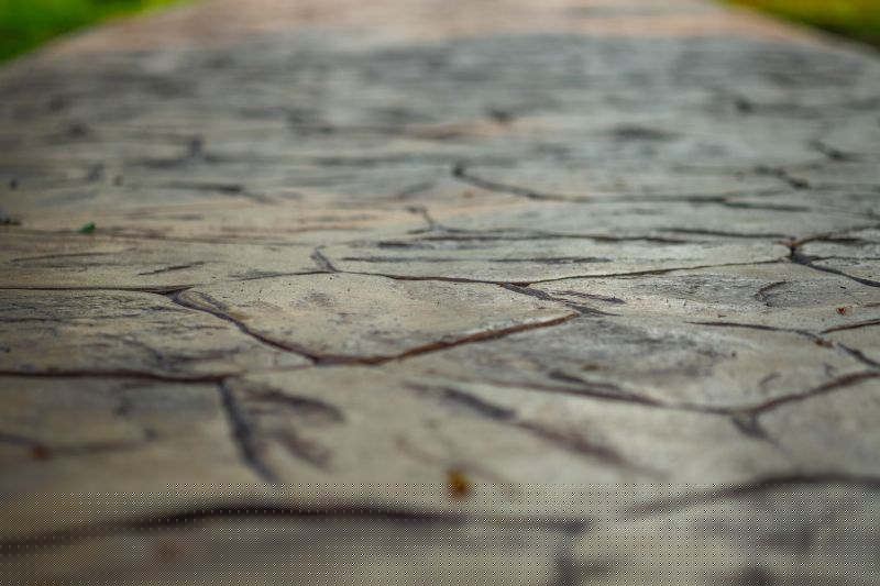 Stamped Concrete in a Garden Path